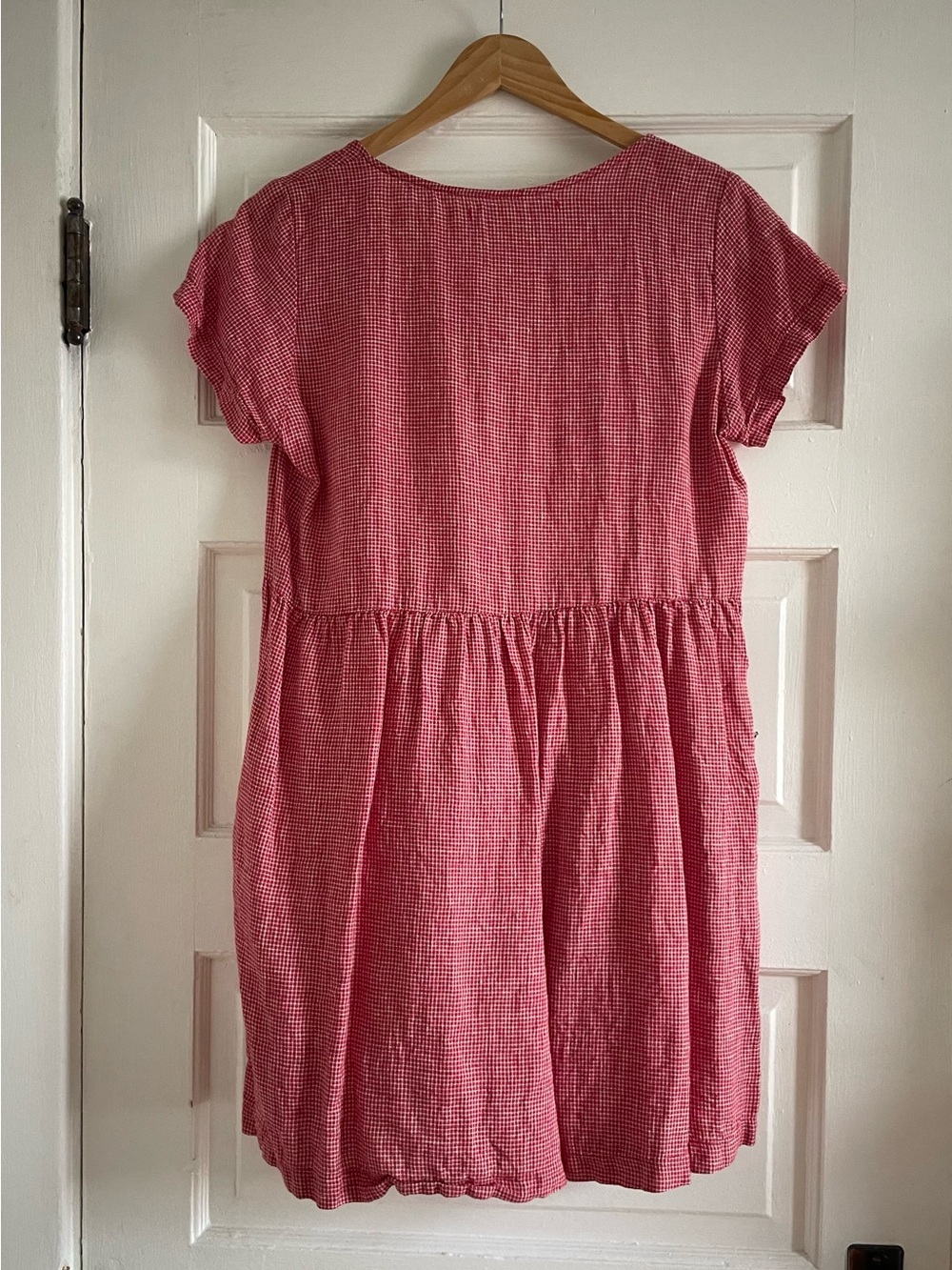 Pyne and Smith number 10 Raspberry Check Dress Small - Picture 2 of 3